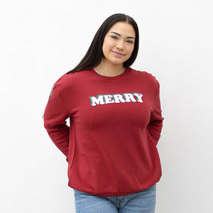 CHENILLE MERRY SWEATSHIRT