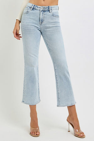 SIMONE MID RISE CROP FLARE