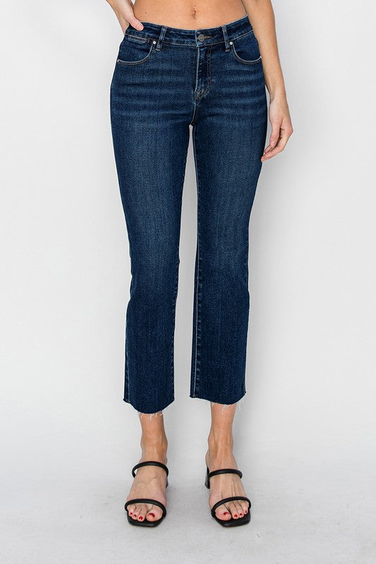 PLUS RAW HEM STRAIGHT LEG JEAN