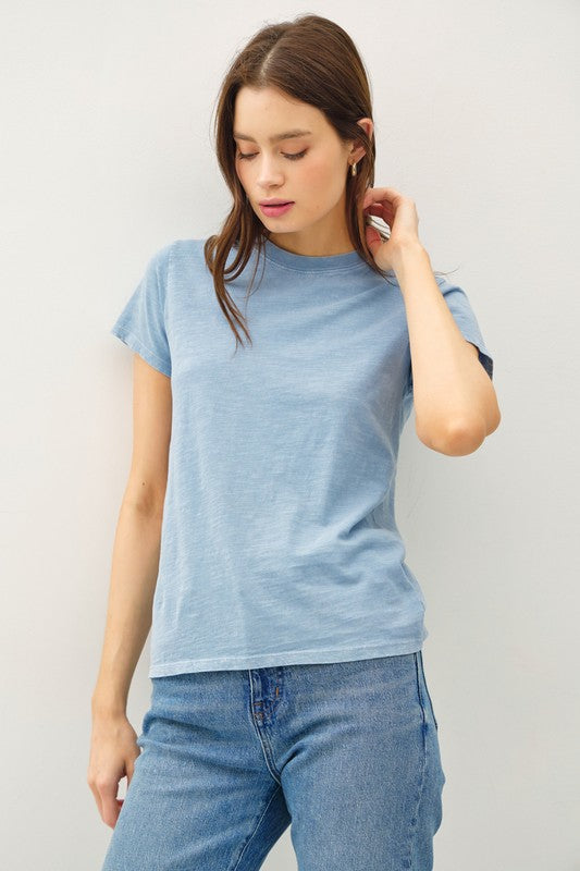 ACID WASH COTTON TEE