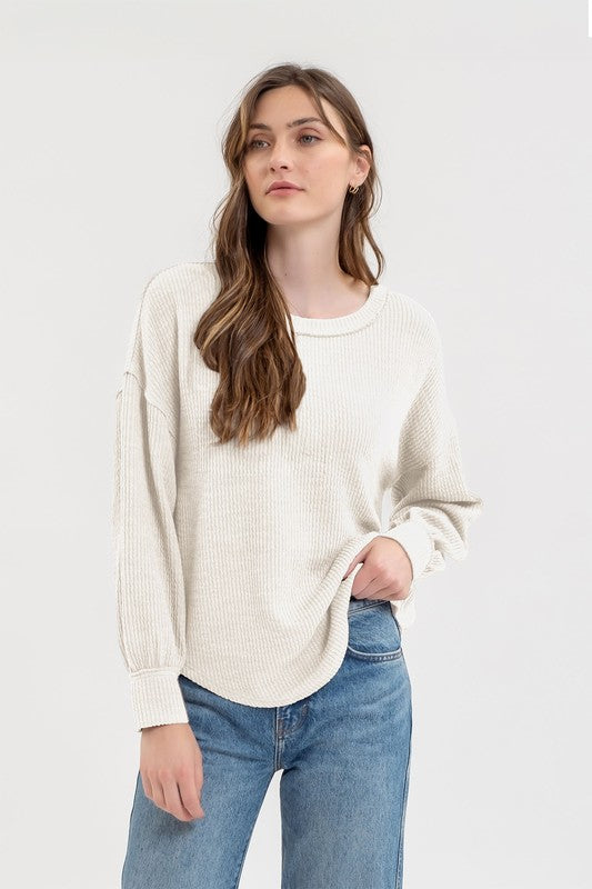 BASIC DROP SHOULDER TOP