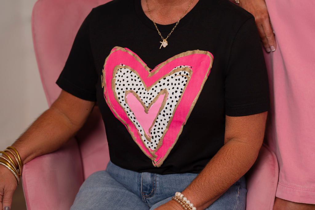 PINK HEART TEE