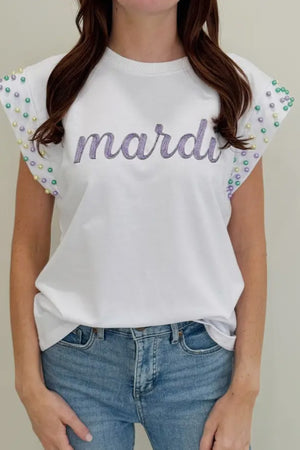 PEARL MARDI GRAS TOP