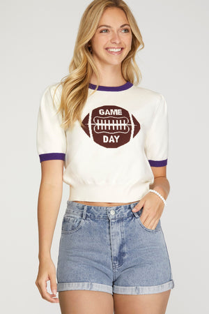 GAME DAY SWEATER TOP