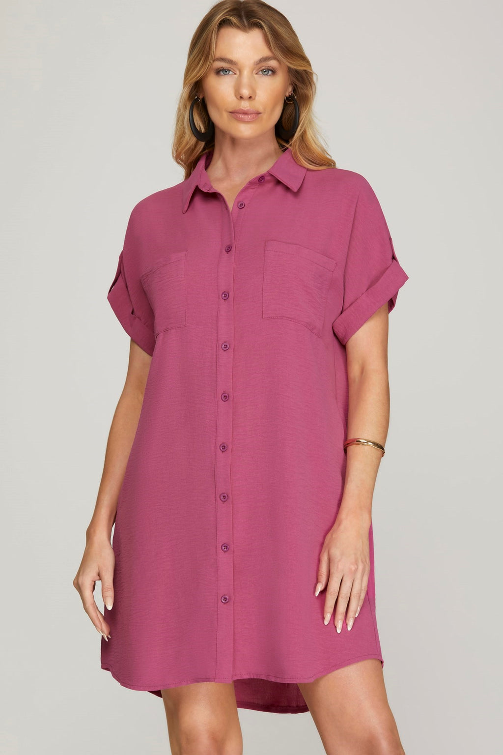 SHIRT DRESS WITH POCKETS