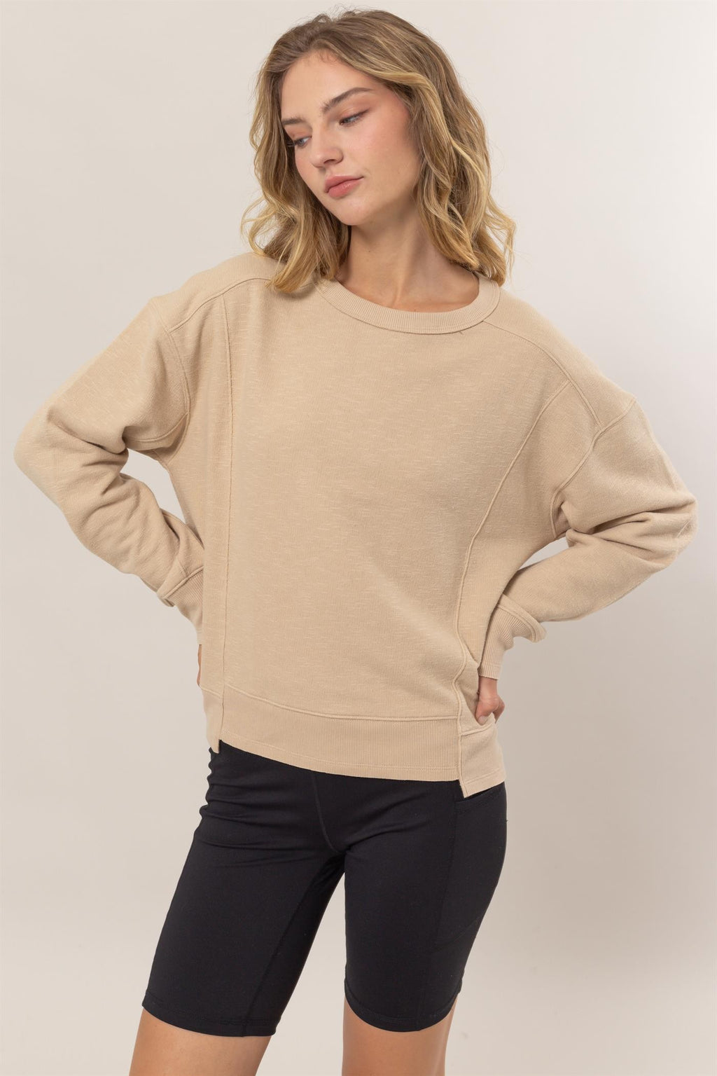 SEAM DETAIL SWEATSHIRT