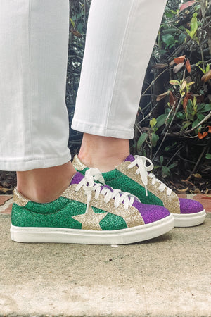 STAR MARDI GRAS GLITTER SNEAKERS